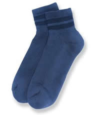 3-PACK SOCKS, MINI-CREW BLUE