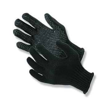 DOT GLOVES BLACK - UNISEX KNIT W/DOTS