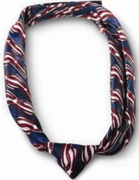 NEW KNOTTED TIE FEMALE POSTAL STARS AND STRIPES